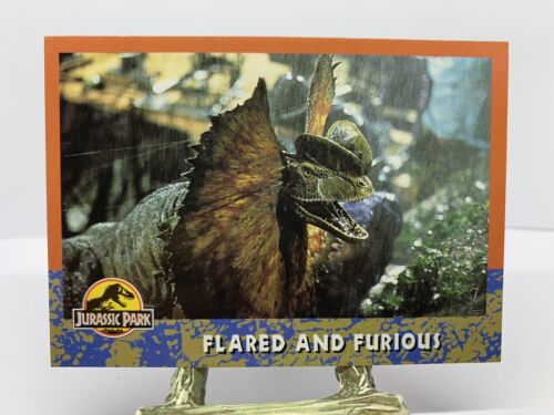 1993 TOPPS JURASSIC PARK Card - #45 Flared And Furious - Picture 1 of 4