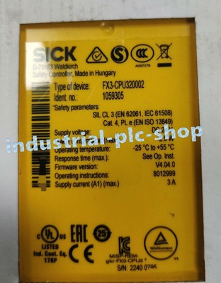 FX3-CPU320002 SICK Safety Relay Brand New Expedited DHL/FedEX