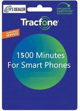 TracFone 1500 Minutes for Smart Phones -- Direct Refill, fast  right