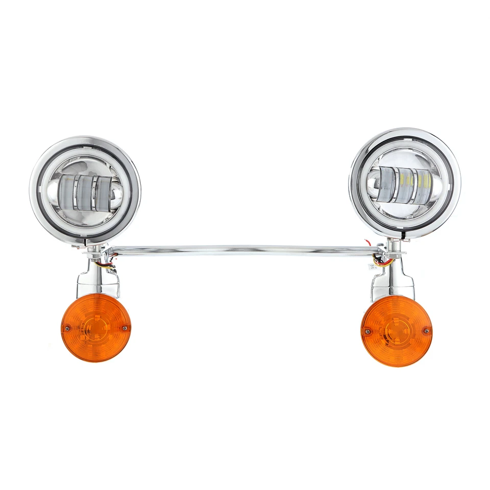 Farol de LED 7 polegadas + luzes de neblina de 4,5" luz de seta para Harley Road King EFI FLHRI - Imagem 2 de 4