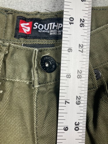 Southpole Jeans BOYS 14 26x26 Olive Green Moto Skater Rocker Grunge Streetwear - Picture 6 of 18