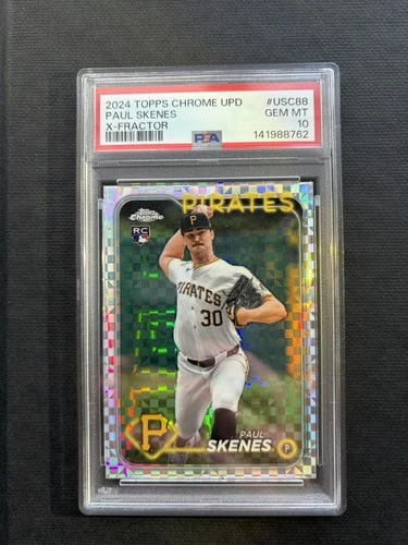 Paul Skenes 2024 Topps Chrome Update Xfractor Refractor RC Pirates PSA 10
