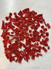 LEGO RED LOT 160 PCS 4X4 3X2 2X4 INVERTED SLOPE BRICK VARIETY BUILDING PIECES