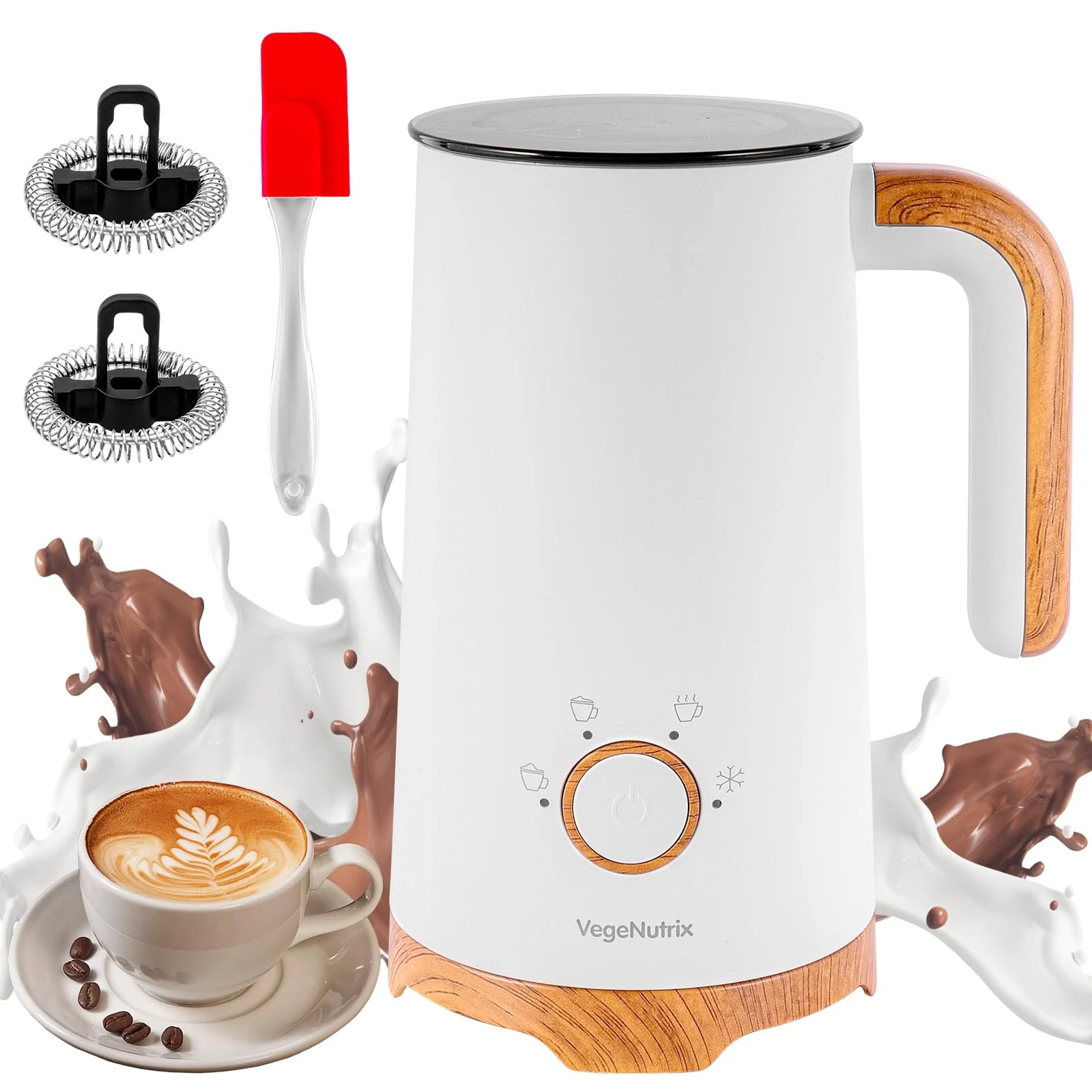 Milk Frother, Milk Frother and Steamer 400W, Automatic Warm and Cold Foam Mak...