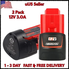2 Pack 12V 3.0A Replacement Lithium-ion Battery Pack Compatible with Power Tool