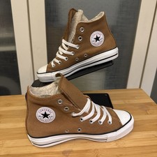 Image of Converse Chuck Taylor All Star Cozy Suede high-top Brown trainers UK Size 4
