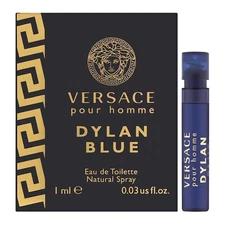 1 Sample Vial VERSACE DYLAN BLUE Cologne for Men 0.03 oz Eau de Toilette Spray