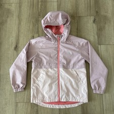 Eddie Bauer Kids Size Medium M Full Zip Windbreaker Jacket Two Tone Pink