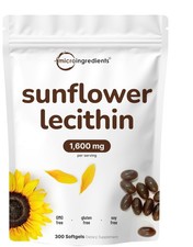 Micro Ingredients Sunflower Lecithin 1,600mg Per 300 Count Pack of 1 