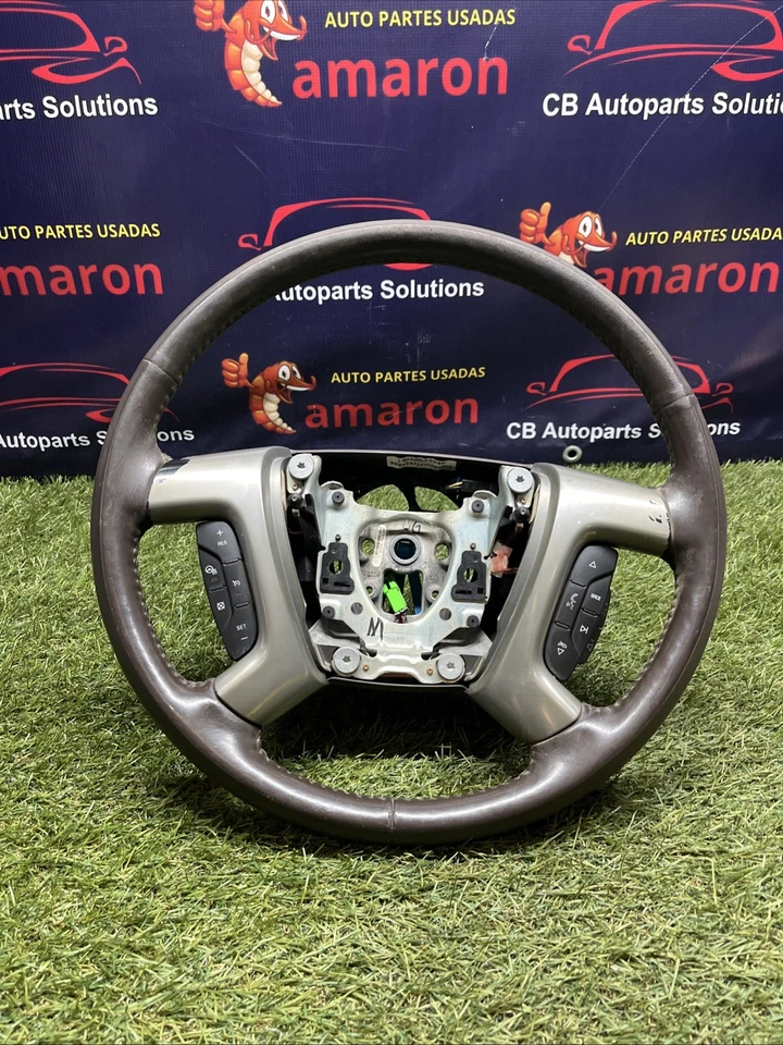 2010-2014 GMC YUKON XL 1500 DENALI HEATED WOOD STEERING WHEEL SWH OEM 20779501 - Image 3 of 4