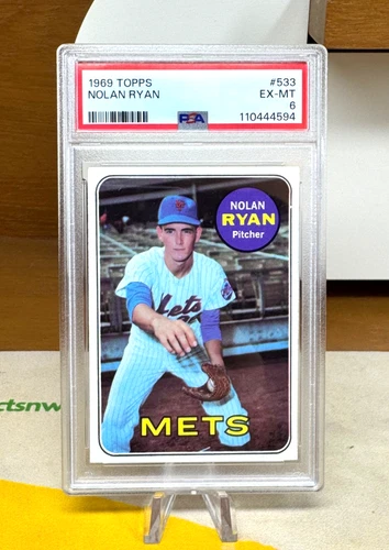 1969 Topps NOLAN RYAN Baseball Card #533 PSA 6 EX-MT Very Clean