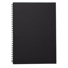 Hawksbill A3 Black Sketchbook Hardcover Spiral Black Sketch Book 40 Sheets / 80