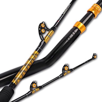  1-Piece/2-Piece Saltwater Offshore Heavy Trolling Rod Big Game Roller Rod 