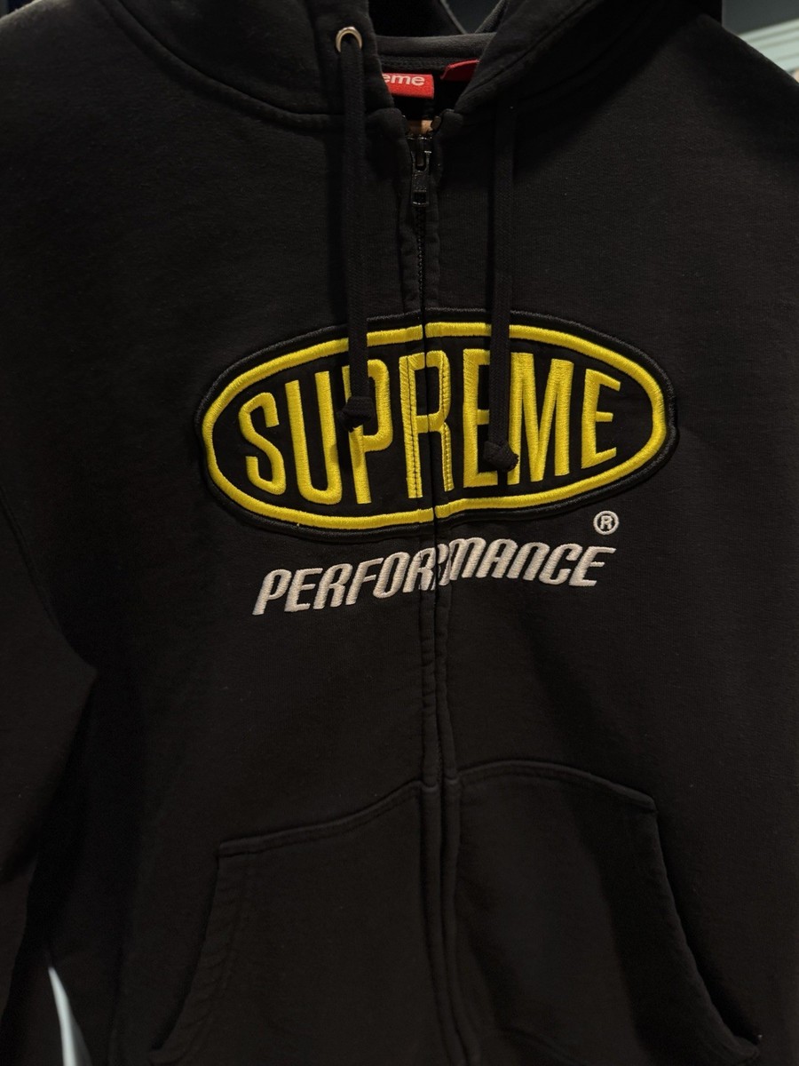 Supreme Performance Zip Up Hooded Sweatshirt Black Size (M) Brand