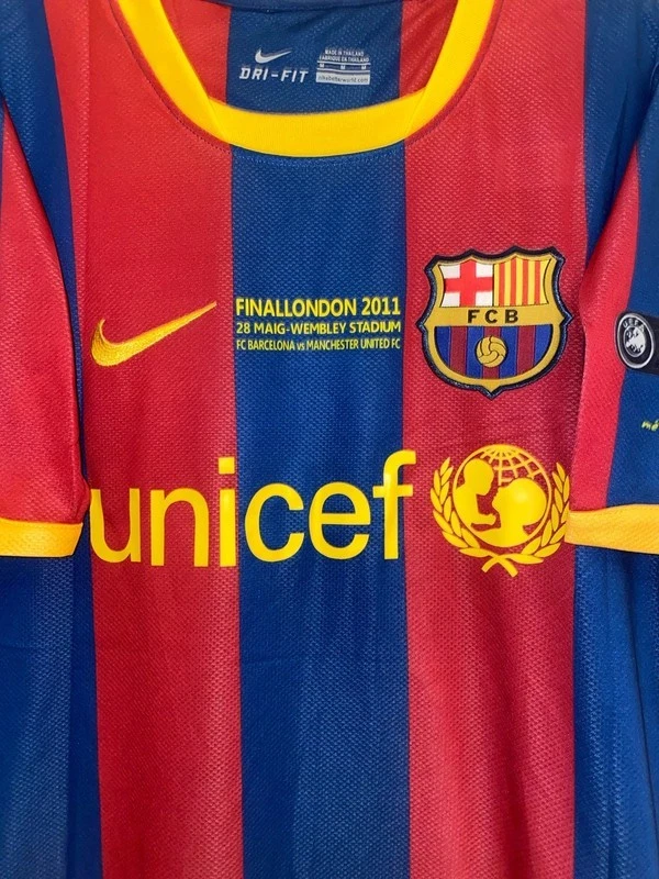 Camiseta Final da Liga dos Campeões Londres 2011 - Camisa Barcelona Retro UCL - Imagem 2 de 4