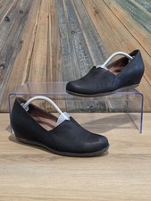 Dansko Lilana Women  s Black Leather Wedge Shoes Size 39 US 8.5-9 Slip-On