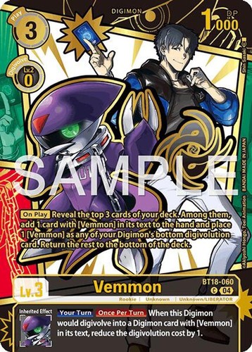 Vemmon #BT18-060 Digimon Dawn of Liberator card