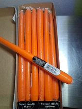 BULK LOT Candle-Lite ORANGE Hall Taper Candles 11.5" 4 Boxes = 48 Total Holiday