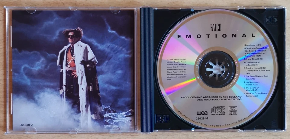 FALCO - original WEA Records CD Album "Emotional" - 1986/1994 !!! - Bild 2 von 3