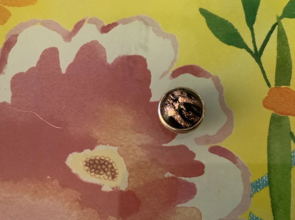 Hermosa abovedada joya camaleón pop brillantes colores negros y dorados/cobre Foto 2 de 4