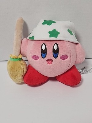Little Buddy Kirby Cleaning 5''Plush #1459 All Star Collection Nintendo Broom EUC