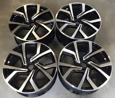 4x 19" VW Clubsport Style Alloy Wheels Black/Pol Volkswagen Golf Mk5 Mk6 Mk7 Mk8