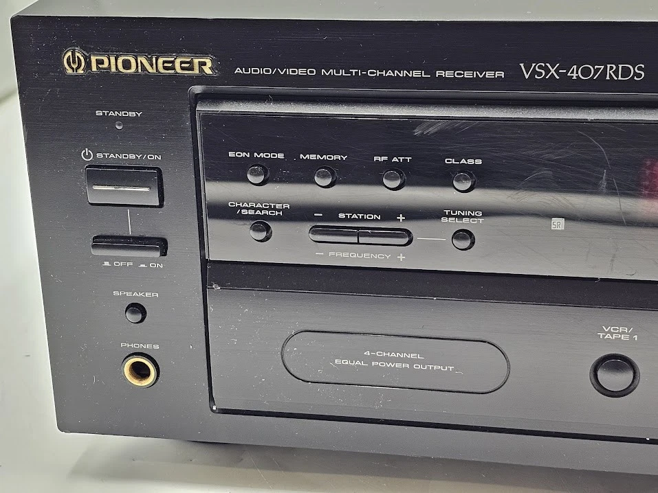 Pioneer VSX-407RDS Receiver - Working, Cosmetic Wear, No Box - Image 3 of 4