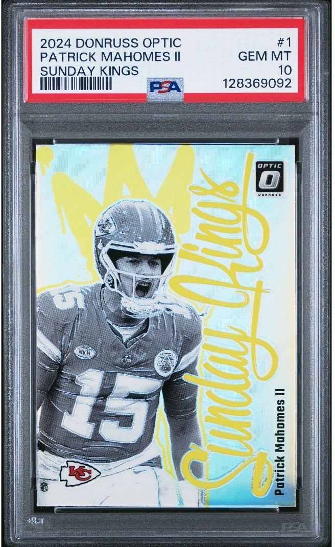 2024 PANINI DONRUSS OPTIC PATRICK MAHOMES II Sunday Kings PSA 10