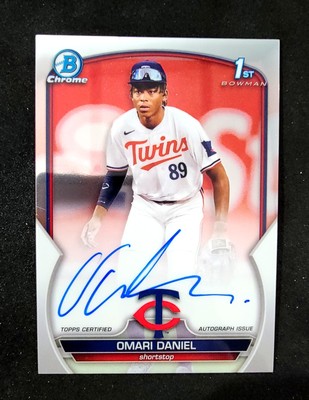 2023 Bowman Chrome #CPA-OD Omari Daniel 1st Prospect Autographs Twins
