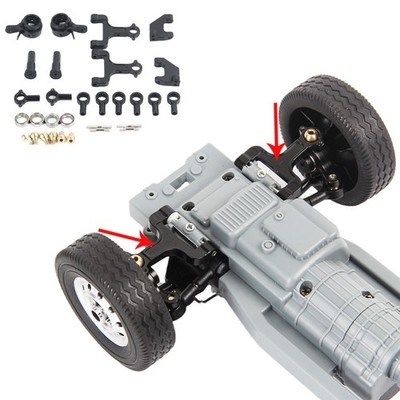 D12 D42 Metal Upper Lower Swing Arm Steering Cup Set for 1/10 WPL RC Car Truck