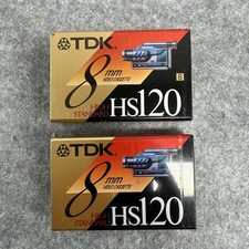 2 Pack TDK High Standard HS 120-min Video blank cassette tape for 8mm  Hi8 cams