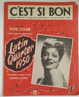  C'EST SI BON - SYLVIE ST CLAIR , 1950 (F7)