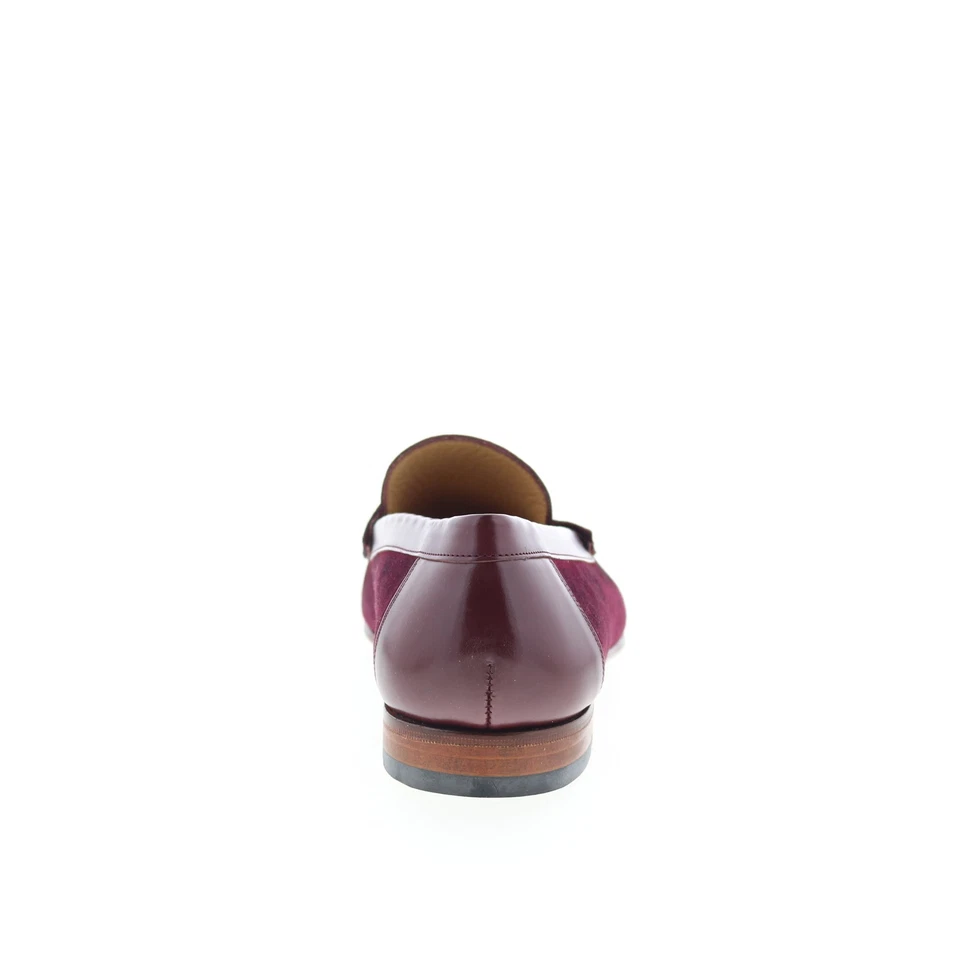 Mezlan Mez113 Mens Burgundy Suede Loafers & Slip Ons Casual Shoes 9 - Image 4 of 4