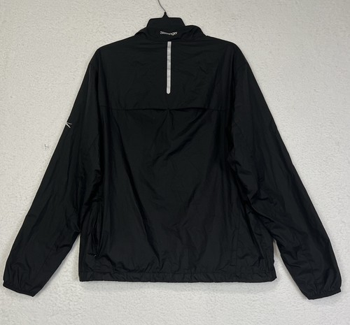 Slazenger Men's 1/2 Zip Pullover Jacket Vented Lightweight Black Size Large - Picture 2 of 13