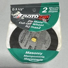 RotoZip By BOSCH 3-1/2" Masonry Cutting RZmas2 Zipmate, 2 Wheels