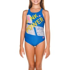 ARENA G Pink Power Girls' Swimsuit JR V Back One Piece 116