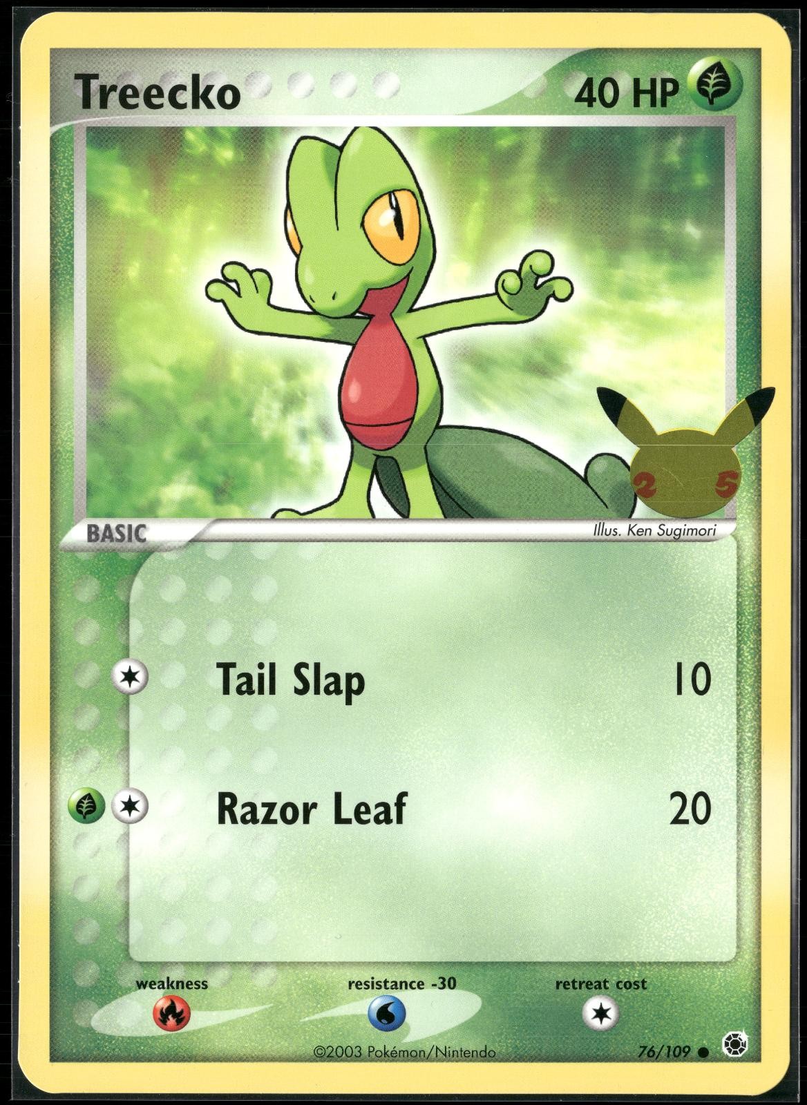 Treecko 076/109 Promo First Partner Pack Pokemon Near Mint Jumbo Cards
