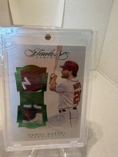 2017 Panini Flawless Dual Patches Daniel Murphy #DP-DM Emerald /3 (MEM)