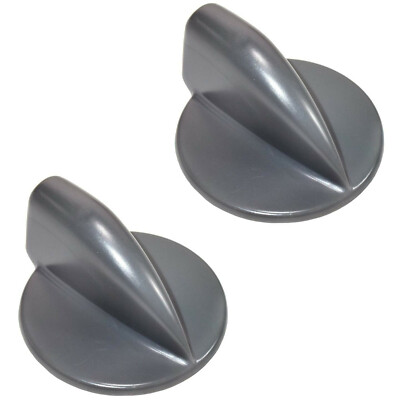 2-Pack HQRP Gray Duet Washer Dryer Control Knob for Whirlpool 8182050 AP3181683