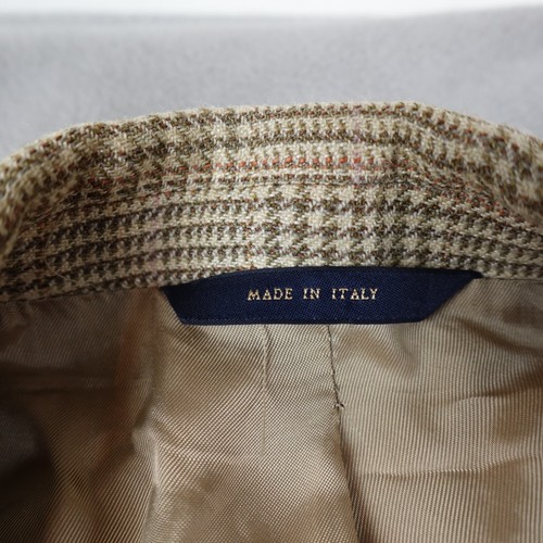 Brooks Brothers Blazer Mens 46 Brown Glen Check Silk Wool Linen Suit Coat - Picture 6 of 23