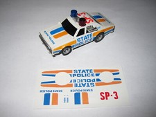 AFX State Police Cruiser DECAL Nice Tyco Lifelike Auto World Aurora