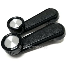 OEM Toyota Door Window Regulator Handle Crank Pair Black 62960-12010-01 JAPAN