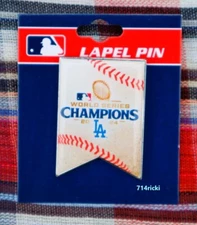 2024 MLB World Series Champions Los Angeles Dodgers Pin Lapel Collector Official