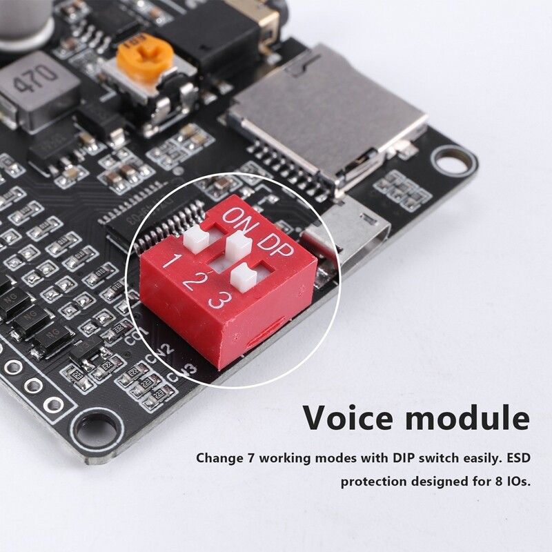 Modulo Riproduzione Vocale IFutniew DY-HV20T - 12V/24V, Supporta SD Card, MP3 | Amplificatore 20W - Foto 2