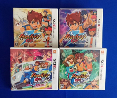 Inazuma Eleven GO Shine Dark & GO 2 Chrono Stones Neppu Raimei set Nintendo 3DS