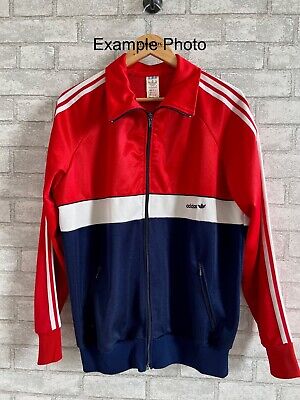 VINTAGE 80'S 90'S ADIDAS TRACK JACKET. RED, BLUE AND WHITE VINTAGE 80'S 90'S ADIDAS TRACK JACKET. RED, BLUE AND WHITE