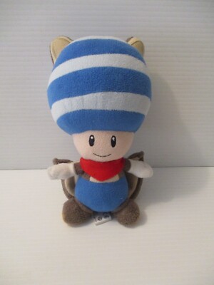 Blue Flying Squirrel Toad All Star Plush 8'' Super Mario Bros Little Buddy 2013