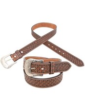 Circle Y Western Belt Mens Copperhead Diamond Waffle Tooled 2031-BT