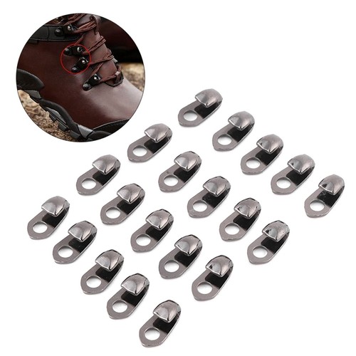 20pcs/set Boot Hooks Lace Fittings With Rivets for Repair/Camp/Hike/Climb