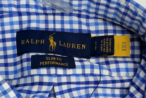 $ 110 Ralph Lauren KLEINES blaues Herrenhemd Knopfleiste STRETCH schmale Passform neu mit Etikett - Bild 5 von 12